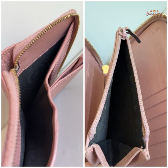 Authentic GUCCI Pink Micro-Guccissima Embossed Leather Compact Zippy Wallet - Picture 11 of 13
